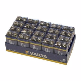 Varta 9V alkaliska batterier förpackning med 100 st